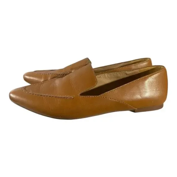 Madewell Women’s Leather Loafers Flats Brown Cognac Slip On Size 7.5 - Picture 4 of 8